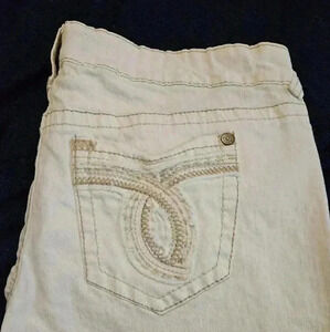 Truce Beige Denim Bootcut Minimal Western Coastal Cowgirl Jeans Sz 17